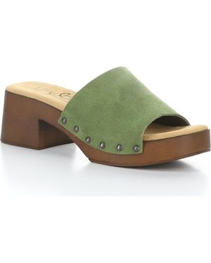 Bos. & Co. Marly Platform Slide Sandal - Green