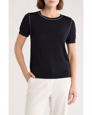 INDUSTRY REPUBLIC CLOTHING Short Sleeve Sweater - Blue