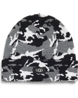 UGG Camo Cuff Knit Beanie - Black