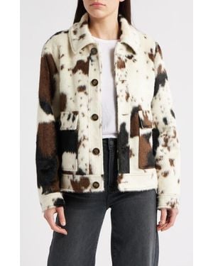 Bernardo Faux Fur Jacket - Multicolor