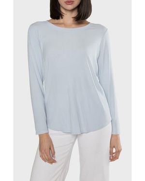 Matty M Maggie Ribbed T-Shirt - Blue