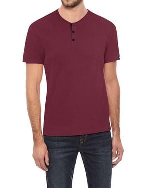 Xray Jeans Short Sleeve Henley - Red