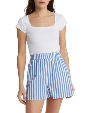 Madewell Brightside Square Neck T-Shirt - Blue