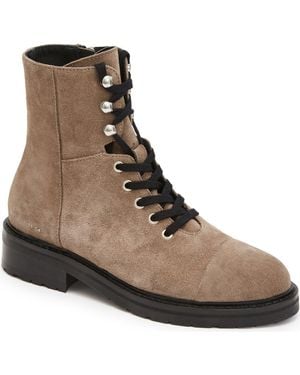 AllSaints Dusty Cap Toe Lug Sole Combat Boot - Brown
