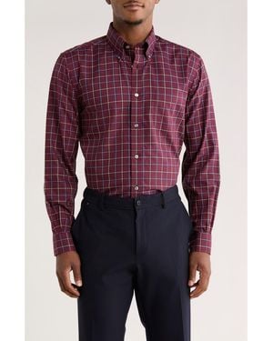 Brooks Brothers Regular Fit Non-Iron Cotton Button-Down Shirt - Red
