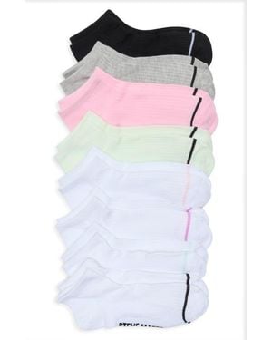 Steve Madden 8-Pack Stripe Ribbed Low Cut Socks - Multicolor