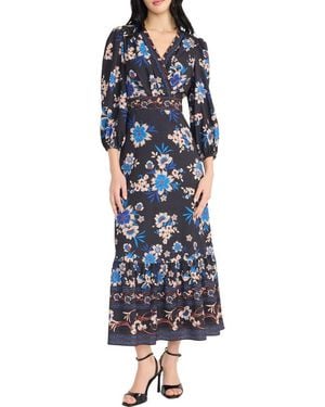 Donna Morgan Tiered Maxi Dress - Blue