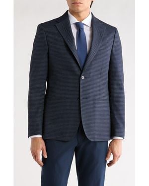 Calvin Klein Plaid Two-Button Sport Coat - Blue