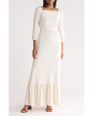Go Couture Square Neck Maxi Dress - Natural