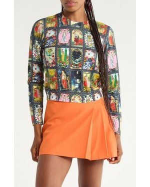 Alice + Olivia Carolee Printed Sweater - Multicolor