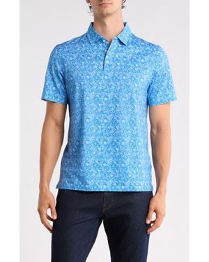 Bugatchi Short Sleeve Polo - Blue