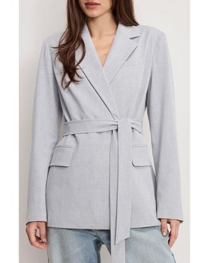 GOOD AMERICAN Essential Belted Suit Blazer - Gray
