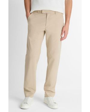 Vince Flat Front Stretch Cotton Chinos - Natural
