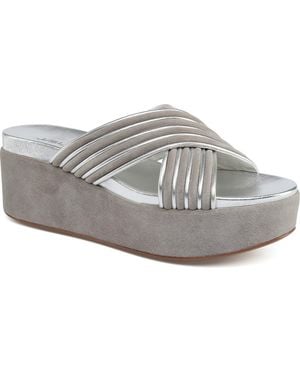J/Slides Quiana Platform Sandal - Gray