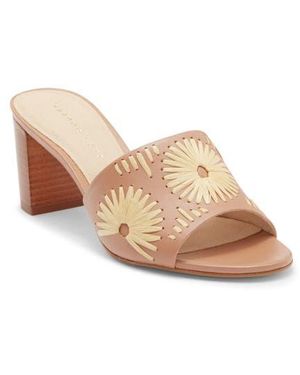 Jack Rogers Susie Raffia Stitched Slide Sandal - Natural