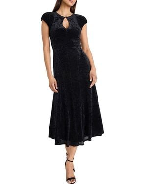 sachin and babi light blue dress Donna Morgan High Neck Mini Dress in Black