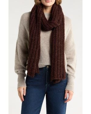 BCBGMAXAZRIA Cozy Metallic Knit Muffler Scarf - Blue