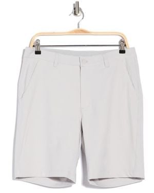 Greg Norman Classic Flat Front Golf Shorts - Gray