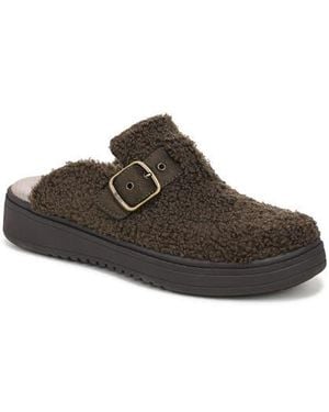 LifeStride Vibe Cozy Faux Shearling Mule - Brown