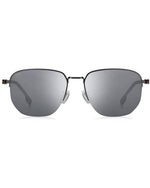 BOSS 57Mm Rectangular Sunglasses - Gray