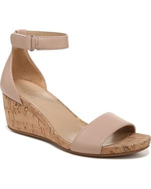 Naturalizer Areda Ankle Strap Wedge Sandal - Natural