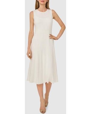 Ted Baker Sleeveless Pointelle A-Line Sweater Dress - White