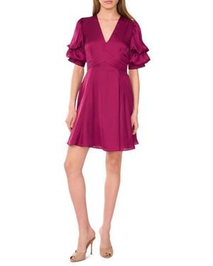 1.STATE Puff Sleeve Minidress - Red