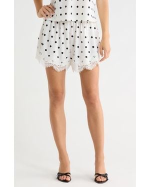 Wayf Lace Inset Shorts - White