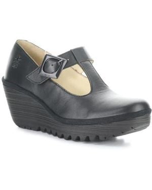 Fly London Yald Wedge Mary Jane Pump - Gray