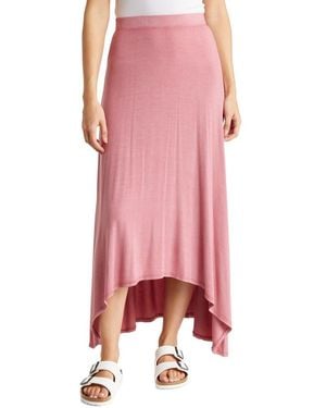 Go Couture Asymmetric High-Low Skirt - Pink