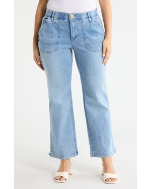 Democracy 'Ab'Solution Ankle Wide Leg Jeans - Blue