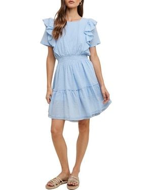 Wishlist Swiss Dot Minidress - Blue