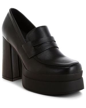 LONDON RAG Edwina Block Heel Platform Pump - Black