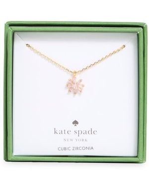 Kate Spade Mini Flower Pendant Necklace - Green