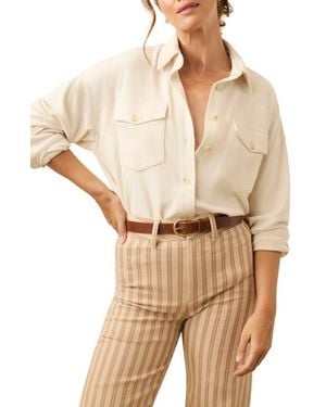 Faherty Legend Plaid Overshirt - Natural