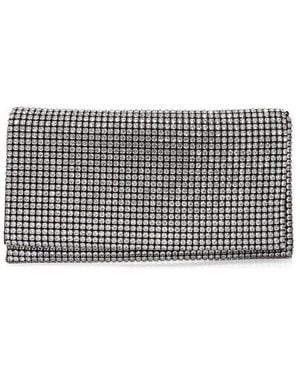 BERNESS Large Rhinestone Embellished Clutch - Gray