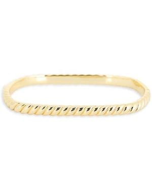 Nordstrom Rack Demi Fine Twisted Rectangular Bangle Bracelet - Metallic