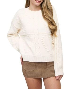 Blu Pepper Pompom Sweater - White