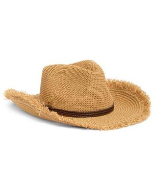 BCBGeneration Packable Knit Cowboy Hat - Natural