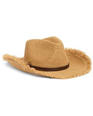 BCBGMAXAZRIA Packable Knit Cowboy Hat - Natural