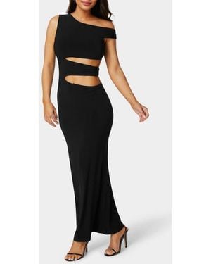 Bebe One Shoulder Maxi Dress - Black