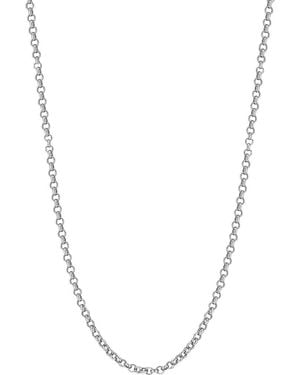 Gabi Rielle Rolo Link Chain Necklace - White