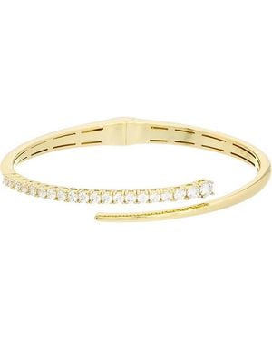 Juvell Cubic Zirconia Bypass Bangle - Metallic