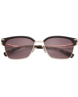 Ted Baker 55Mm Half Rim Square Sunglasses - Black