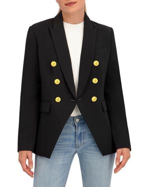 OL ITALIA Double Breasted Blazer - Black