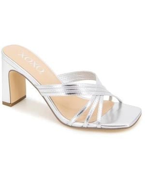 Xoxo Fanny Crossover Strap Slide Sandal - White