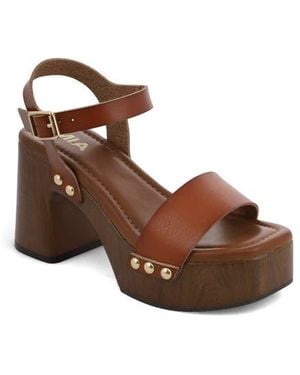 MIA Electrah Platform Sandal - Brown