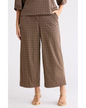 Democracy 'Ab'Leisure Ankle Wide Leg Pull-On Pants - Brown