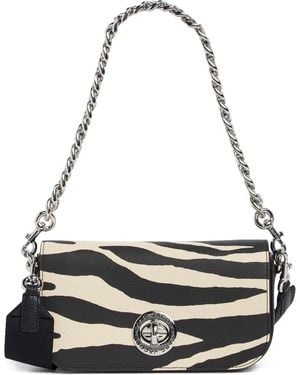 Marc Jacobs The Zebra Signet Turnlock Shoulder Bag - Metallic