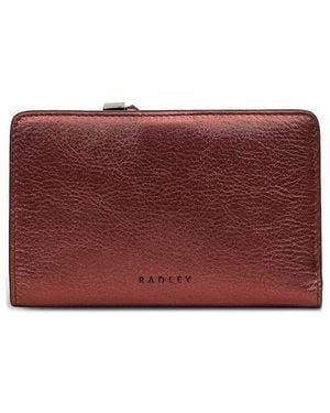Radley Medium Carlton Close Metallic Clutch - Purple